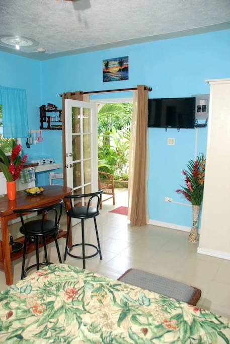 Beautiful and spacious apartment with Internet TV, Closet with Safety deposit box, Fully equipped kitchenette