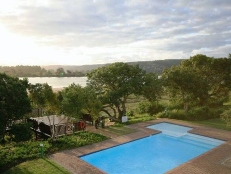 Pool and river views