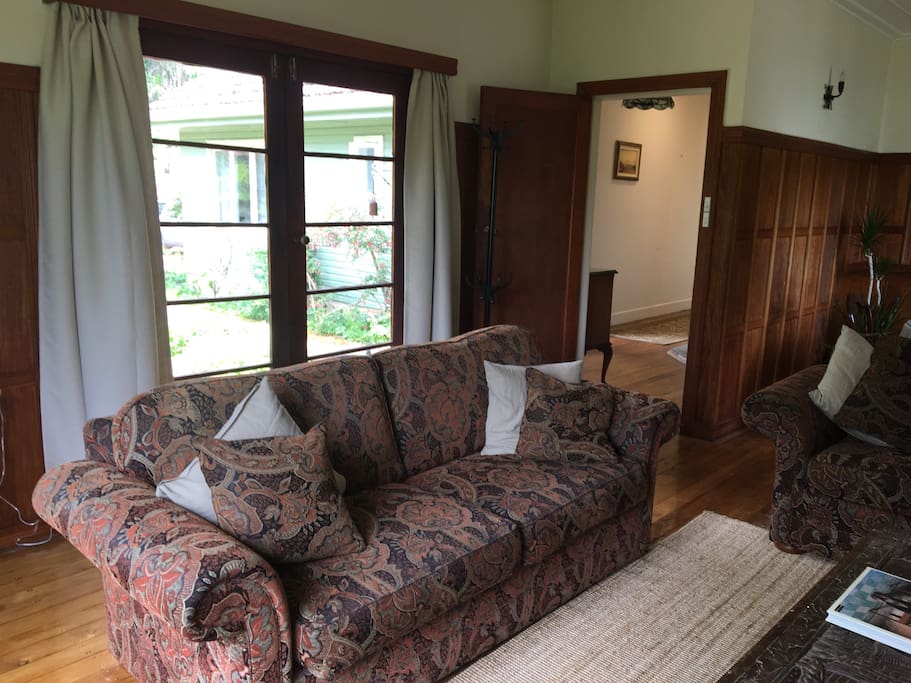 French doors open off lounge room to peaceful patio