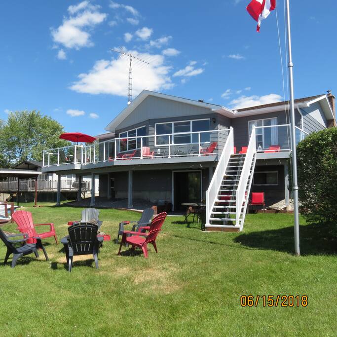Water side view of Lake House