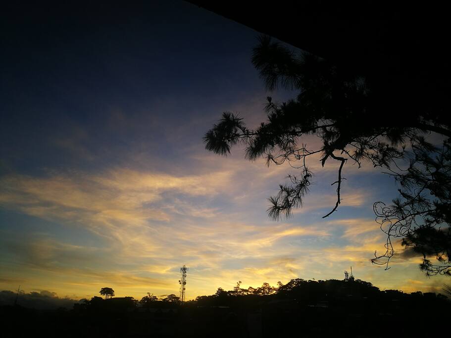 Sunrise from our garden in Lacasita
