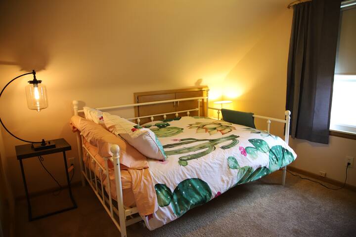 Second bedroom has a full size futon mattress with a thick foam topper for comfort.