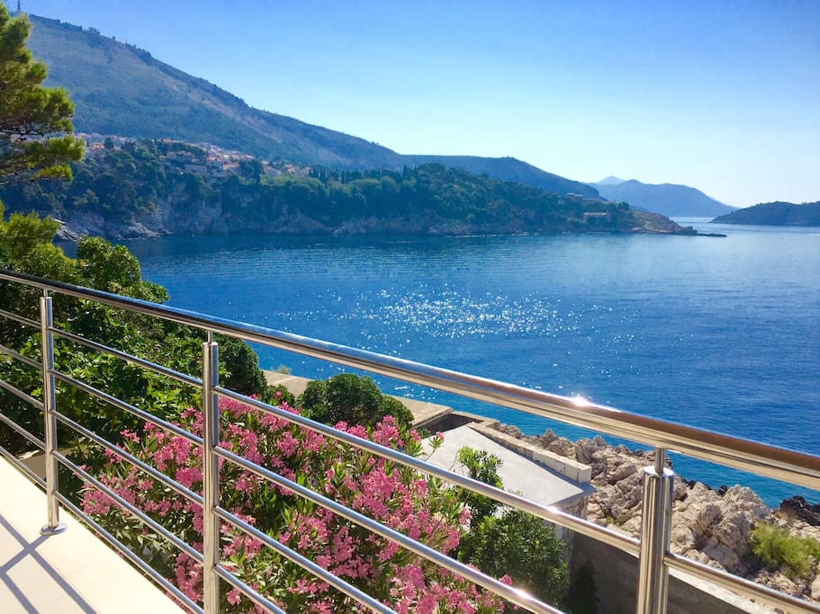 The view from the private terrace!