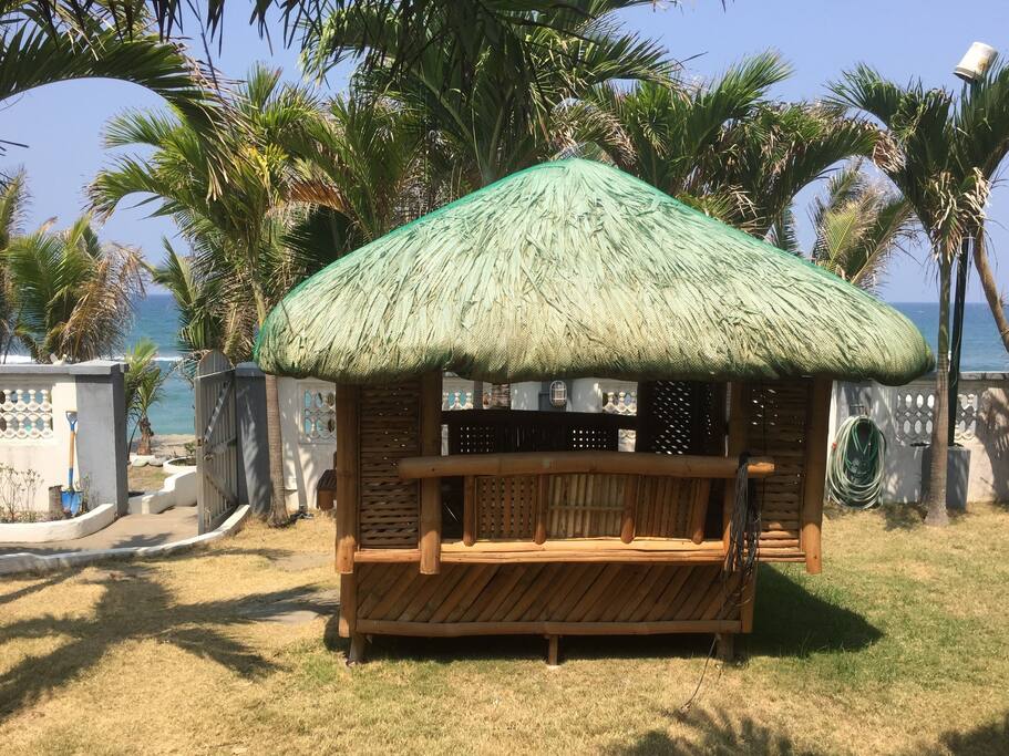 Nipa hut by our back gate