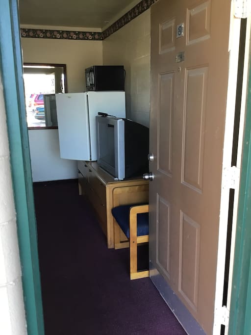 Rooms come with a TV with cable, microwave, and fridge. We also have free WiFi.