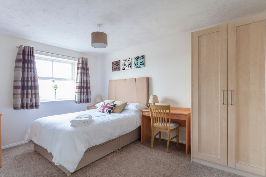 Large wardrobe with hangers provided