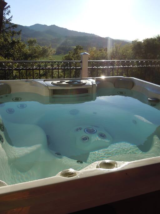 Spa for evening relaxation on lower deck