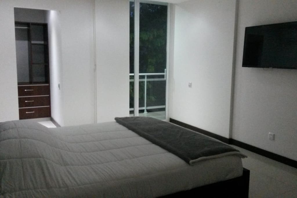 Master suite with balcony access