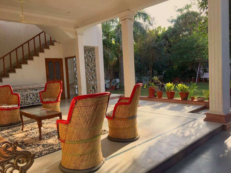 Patio facing the garden