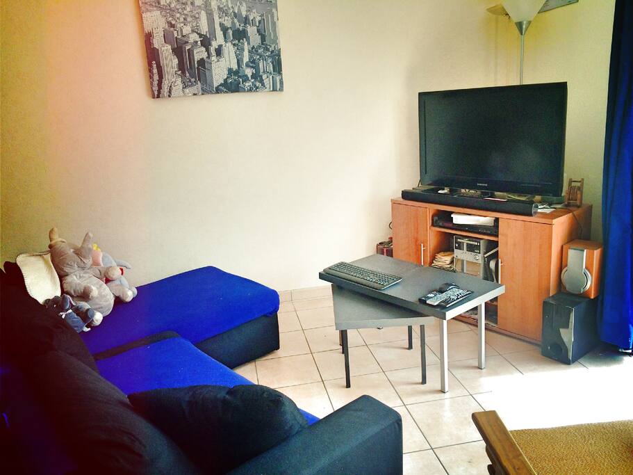 Chambre privée, Grand Appart à 10mn du centre-ville en tramway, quartier calme, supermarché, boulangerie...Cuisine, Balcon, TV et Salle de bain à disposition.