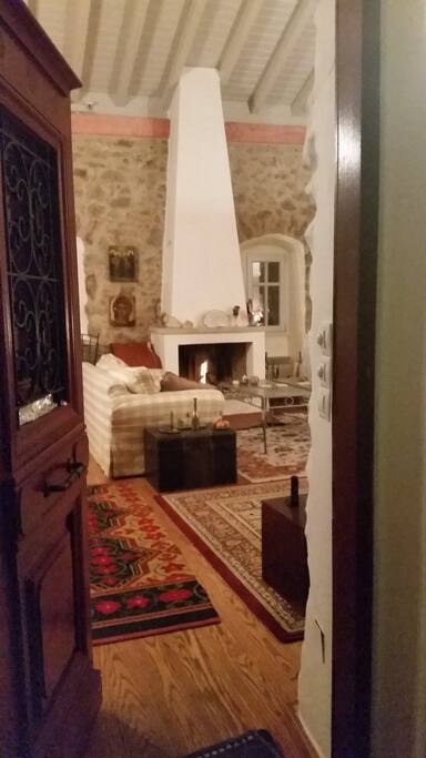 Main entrance of the house and in to the living room
