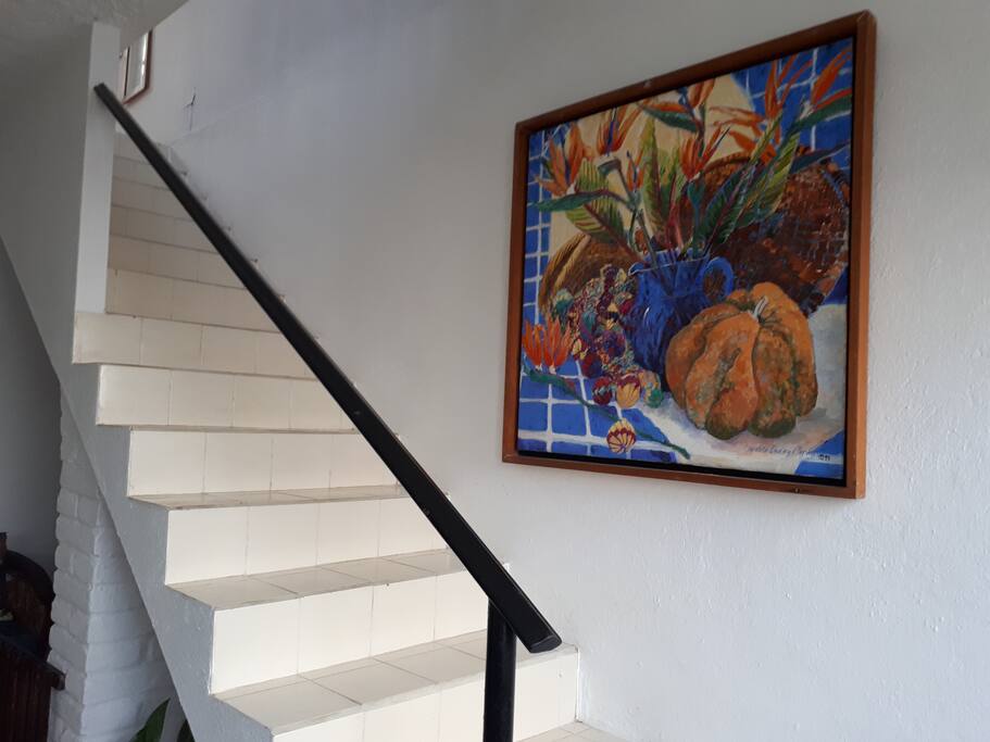 Staircase to second floor loft style room