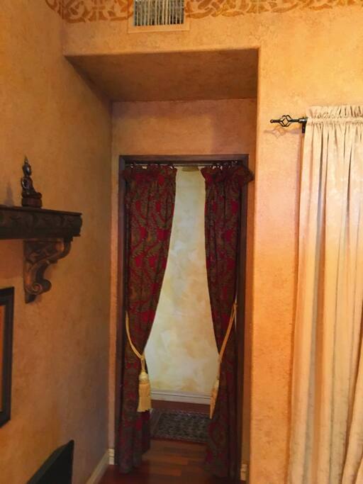 The charming entrance to your private room