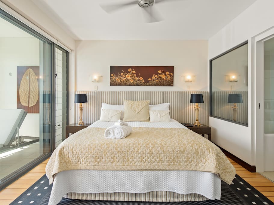 This Bedroom is fit for a King and Queen, comfy King sized bed, the room itself is generous in size, all the comforts, incredible views just outside your room. There is a T.V to enjoy in bed, and a stunning en-suite to enjoy.