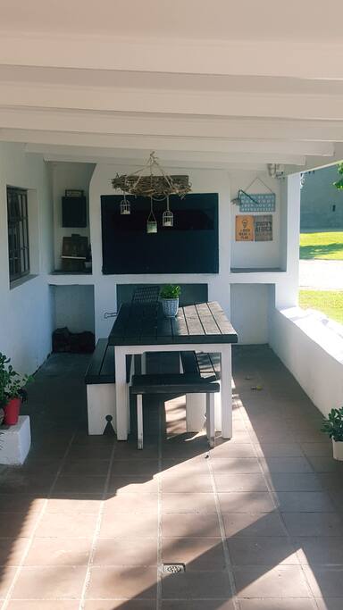 Stoep with a big braai and table