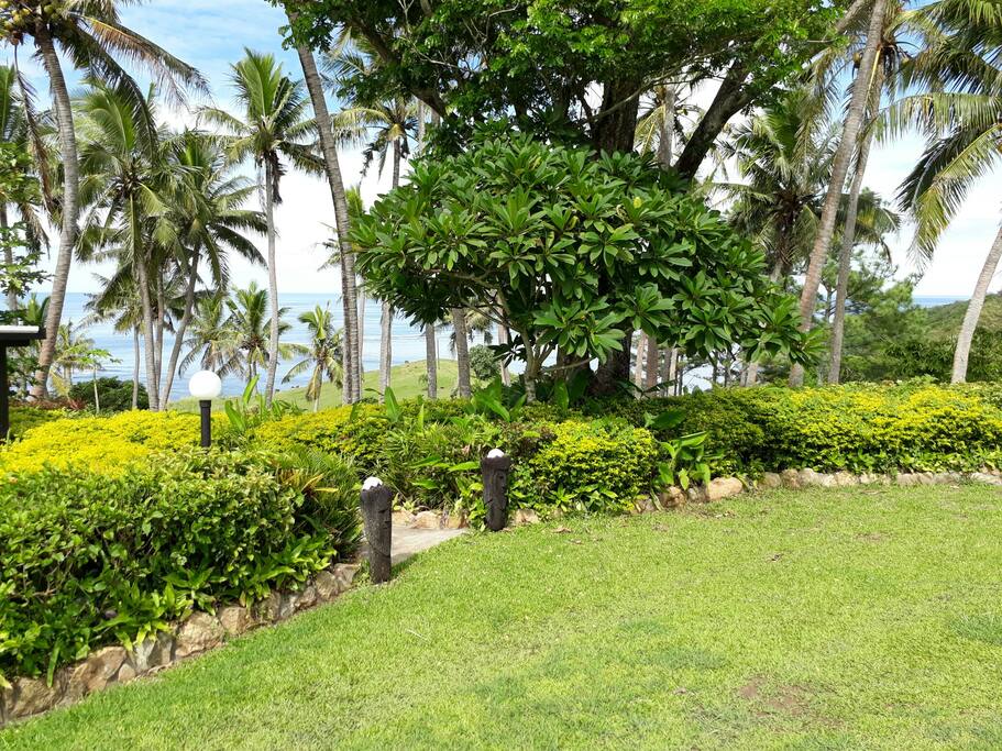 Villa Lomalagi's car park and entry.