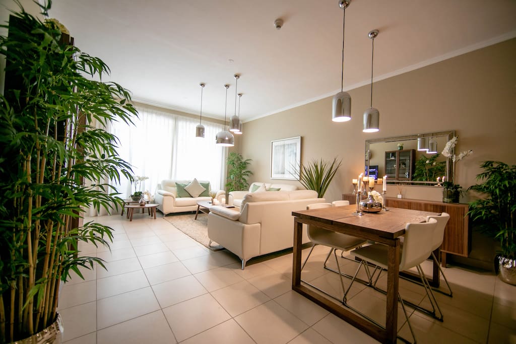 Delight your senses in our vast and spotless living area and dining area