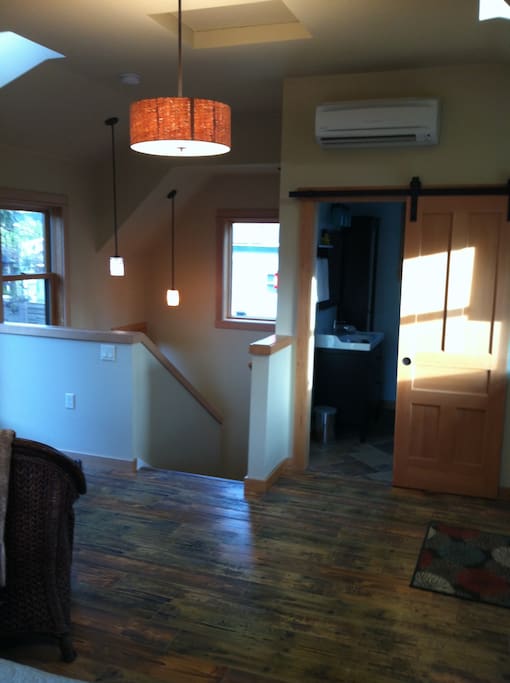 Skylights, open floor plan