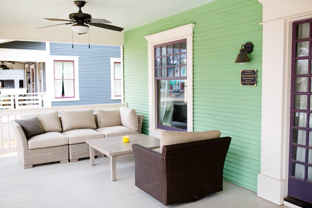 Great spot to relax on the front porch.