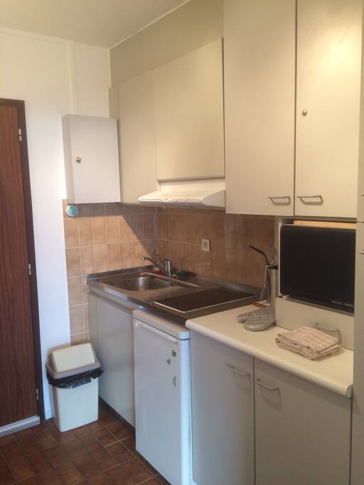 Kitchenette avec 2 plaques induction et micro-onde