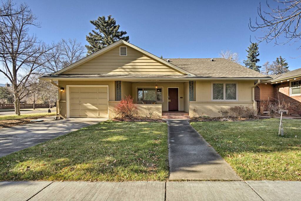 This home sits on a tree-lined street just minutes from downtown.