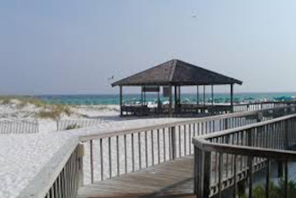 Board walk out to the beach.