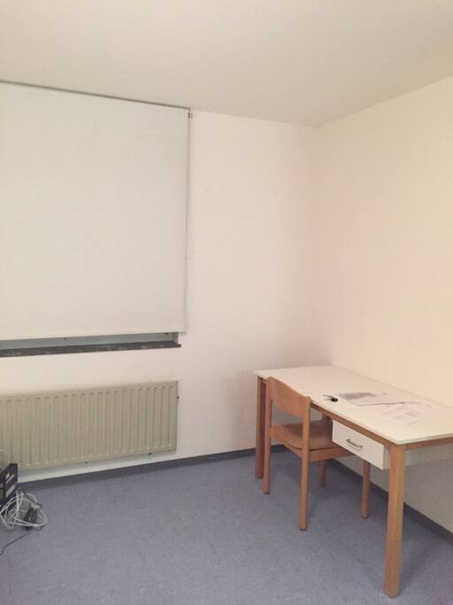 There is a table for working and study