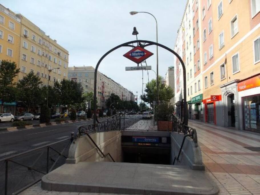 Metro Station on the entrance of the building