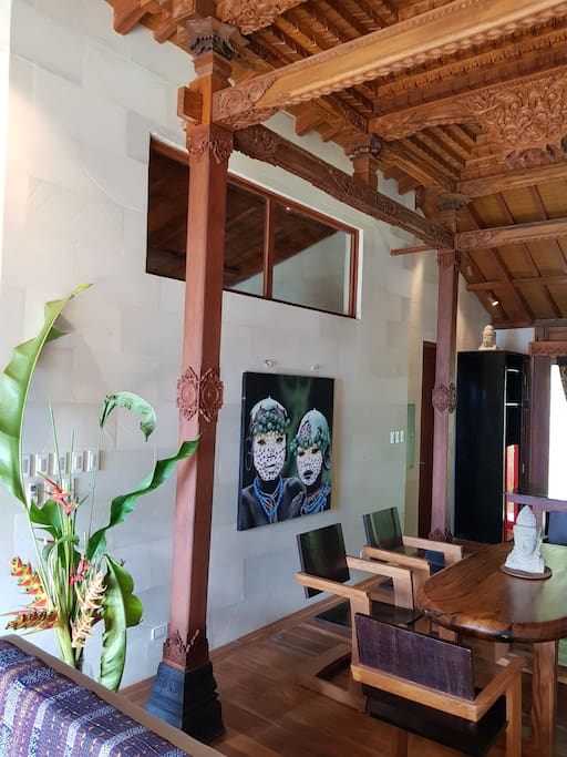 Dining Room under hand carved Tumpang Sari