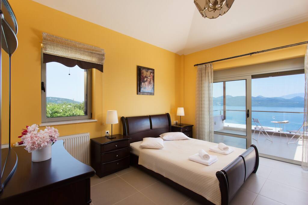 master bedroom with access to the large terrace upstairs