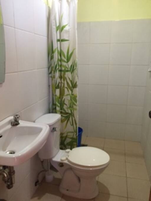 Private comfort room with hot and cold shower.