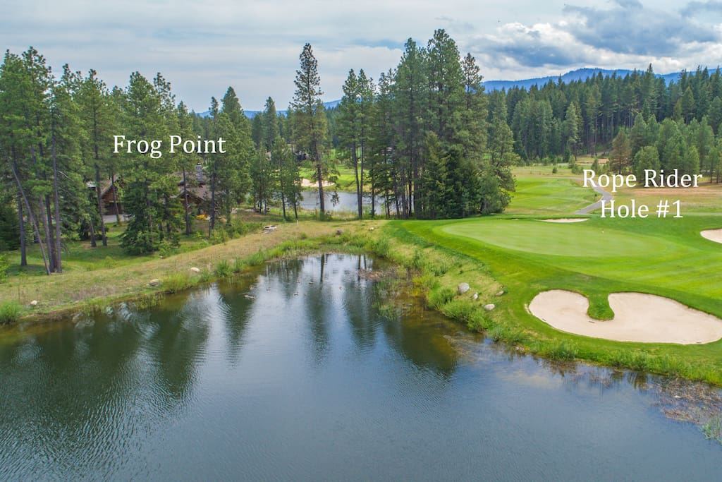 The finest location in Suncadia! Frog Point on 2 ponds and 2 holes of the Rope Rider Golf Course!