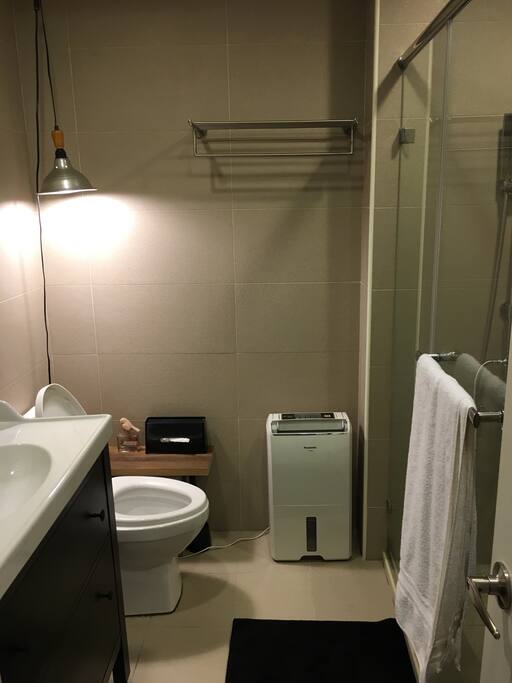 Bathroom with spacious shower room