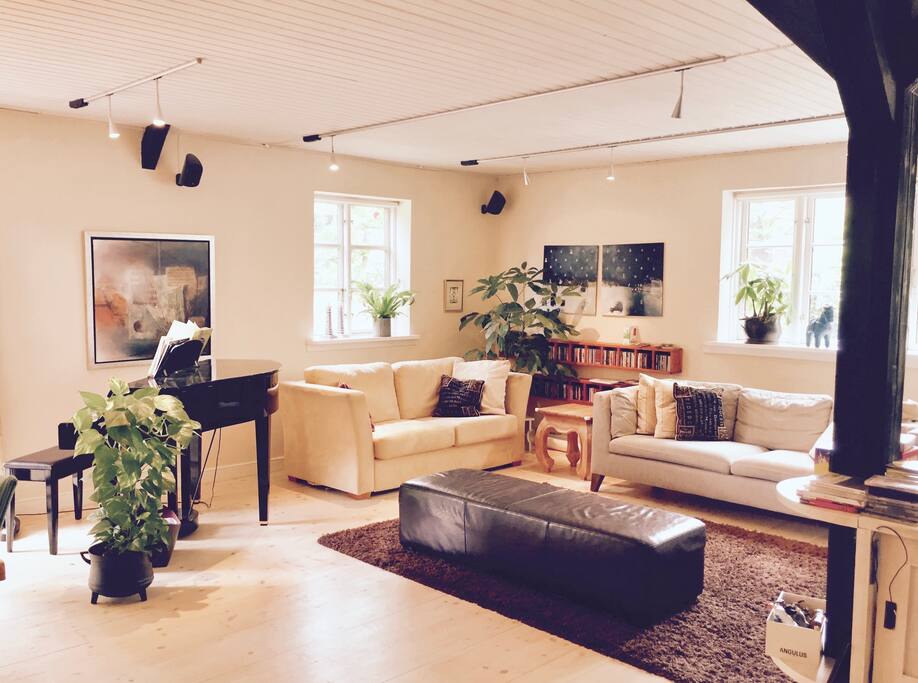 The large living room area.