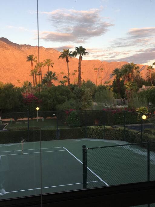 Tennis court from deck