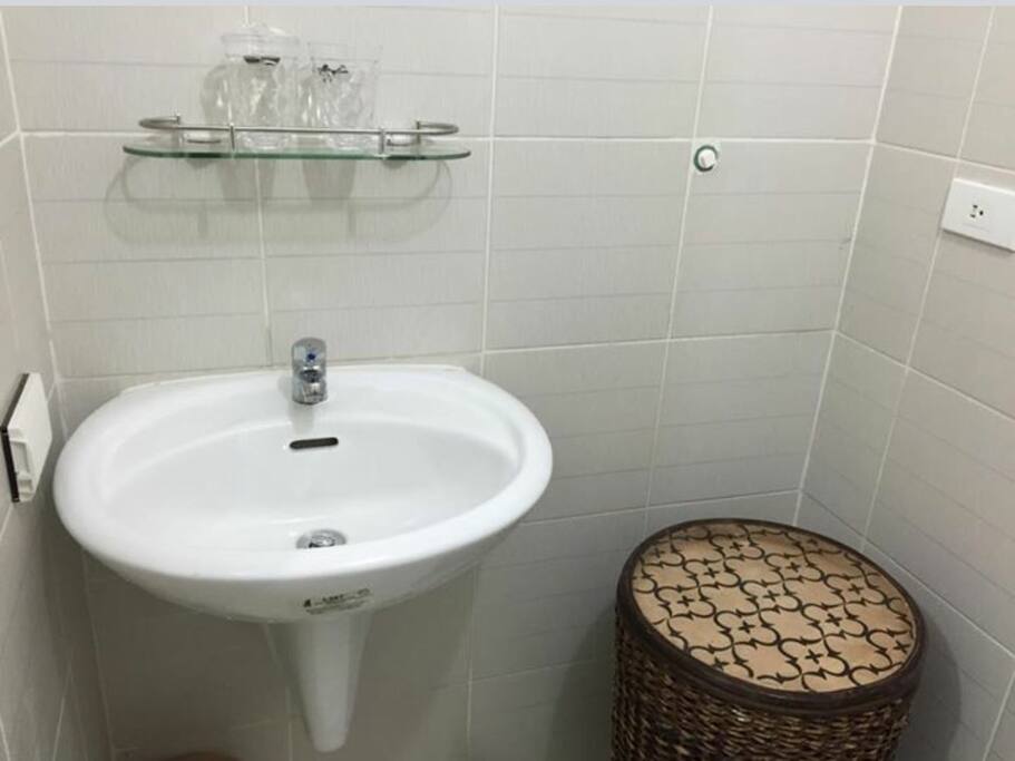 Bathroom fixtures are provided.