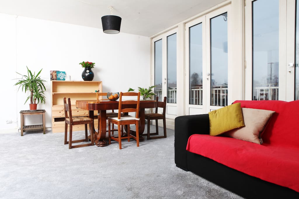 spacious light living room