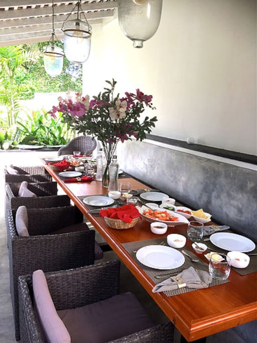 Outdoor dining area