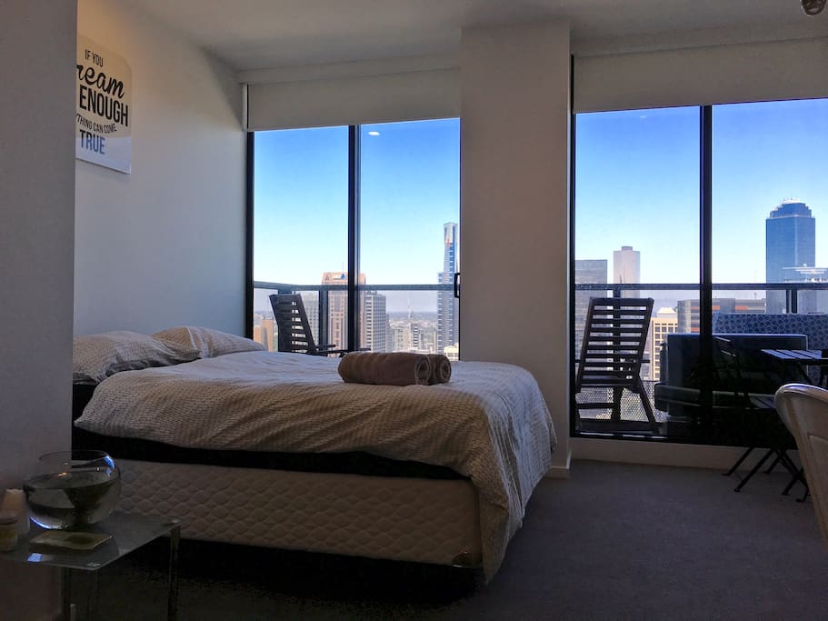 top floor apartment overlook city