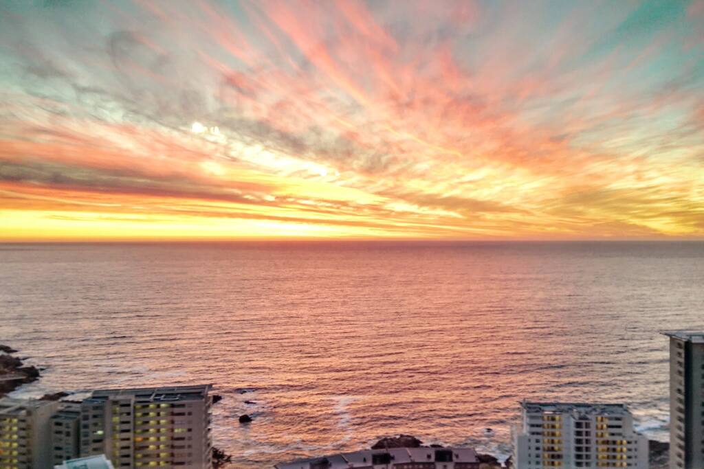 Vista real desde la terraza. Atardecer