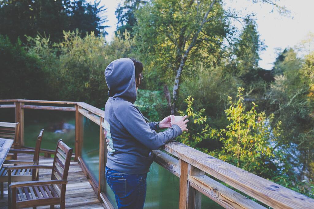 Riverfront deck