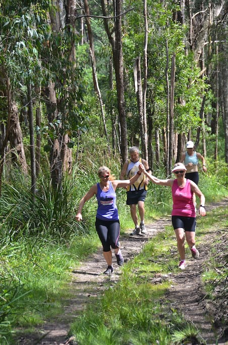 Bush tracks are accessible from our property and we often run with friends