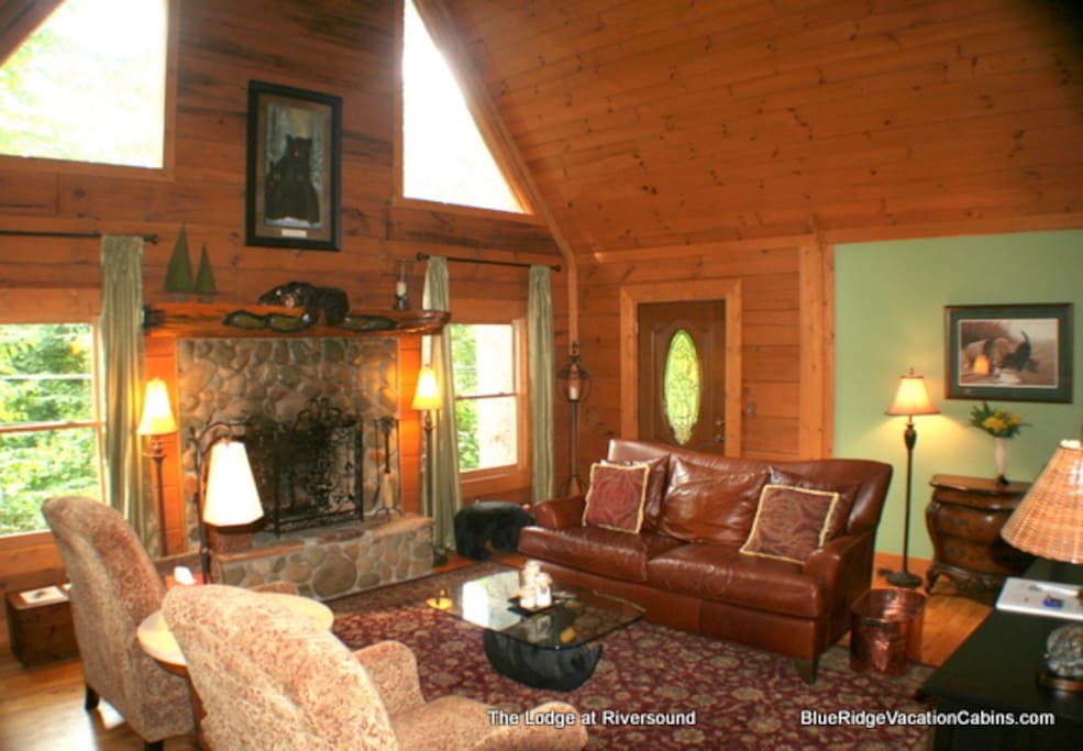 Gather in the spacious living room area.