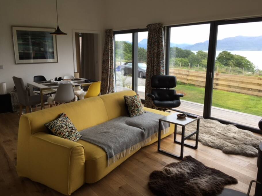 Sea views from the open plan living space