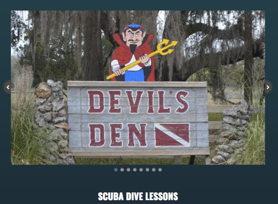 Devil's Den diving only 3 miles away!