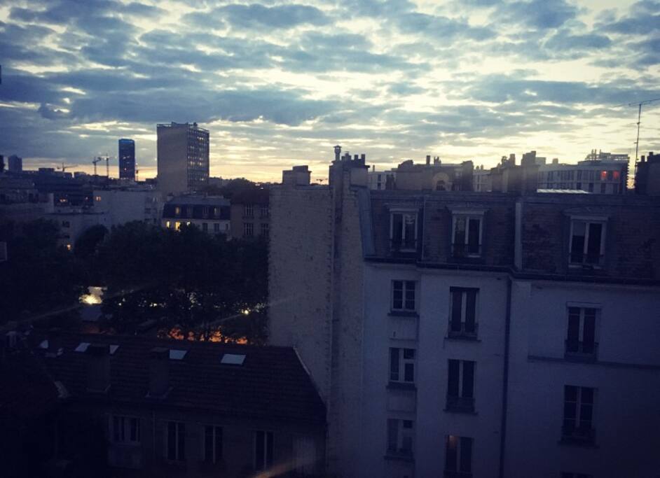 Buttes au cailles, vue sur la tour Montparnasse et Paris : 5 ème etage sans ascenseur