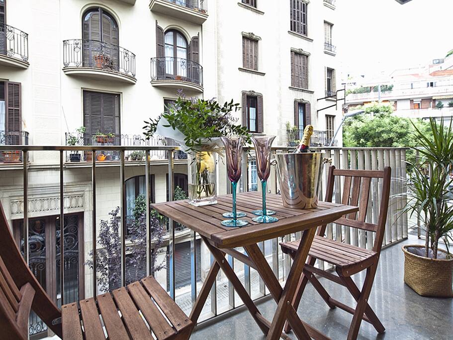 Terraza privada con vistas a la ciudad
