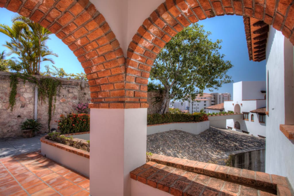 Brick detailing at the entrance