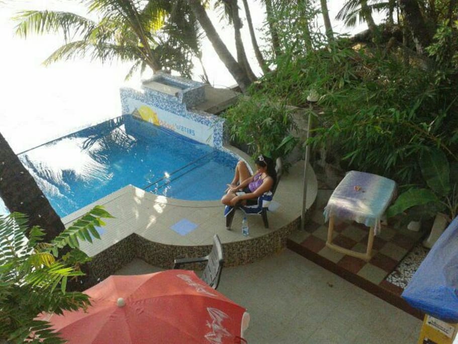 Pool deck for reading