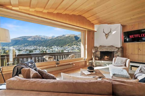 A&Y| golden deer chalet | panoramic fireplace ski